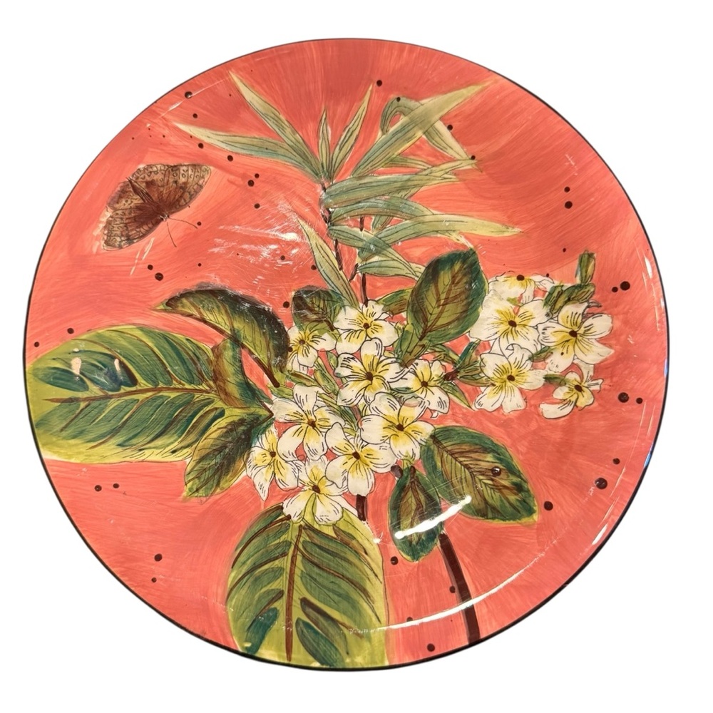 Certified International Pamela Gladding Salad Plates Botanical Butterfly - Picture 4 of 7